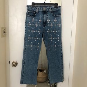 Lucky Boho/Aztec Embroidered Jeans